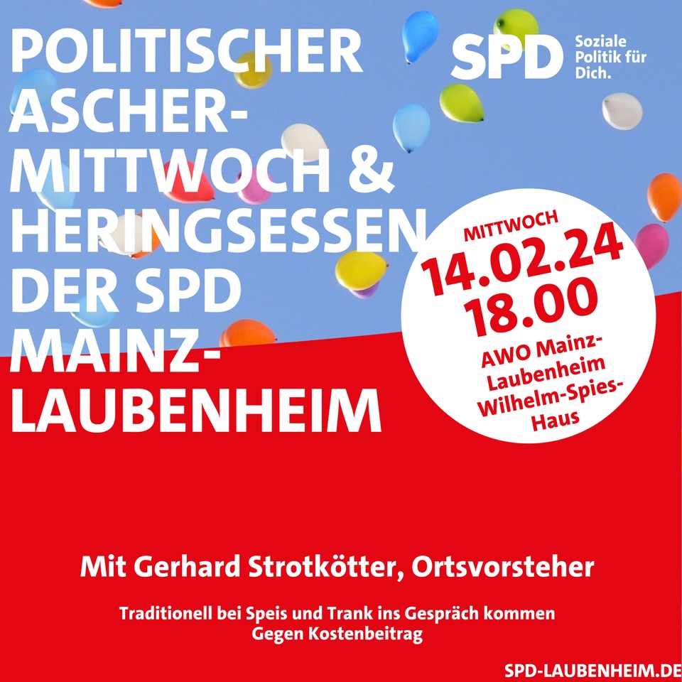 Politischer Aschermittwoch & Heringsessen der SPD Mainz-Laubenheim
